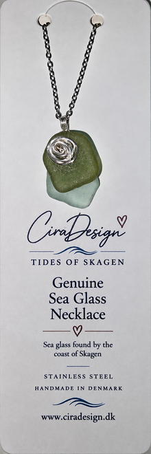 Two Seas of Skagen – Genuine Sea Glass Necklace 🌊🌊
